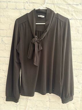 Calvin Klein Pullover Blouse Black Size L